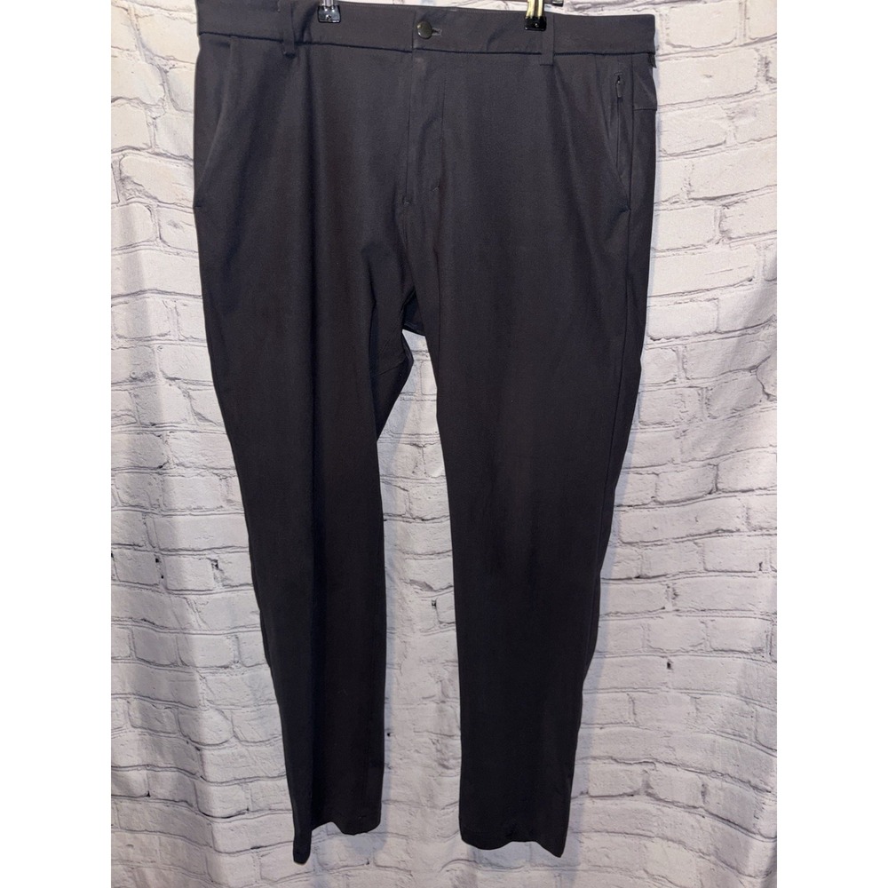 Lululemon Mens Size 36 Black Slim-Fit Trousers Performance Chino Pants